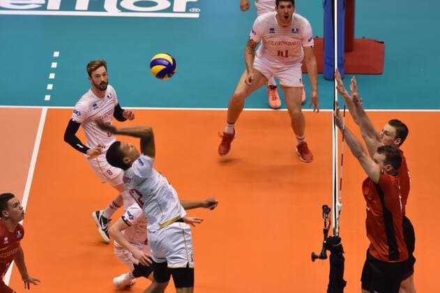 Volleyball, WM-Qauli, Frankreich - Deutschland Stephen Boyer (france) vs (allemagne) VOLLEY-BALL : France vs Allemagne - Tournoi de qualificatif au championnat du monde - 28 05 2017 FredericChambert Panoramic 