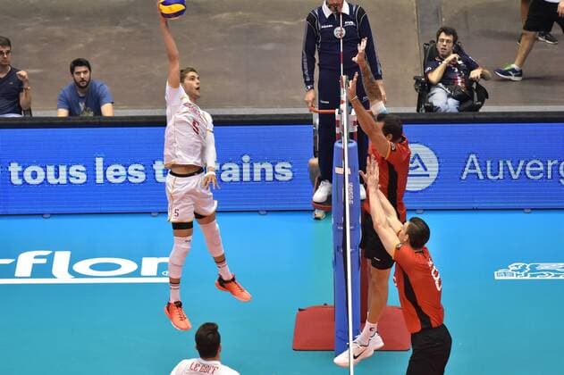 Volleyball, WM-Qauli, Frankreich - Deutschland Trevor Clevenot (france) VOLLEY-BALL : France vs Allemagne - Tournoi de qualificatif au championnat du monde - 28 05 2017 FredericChambert Panoramic 