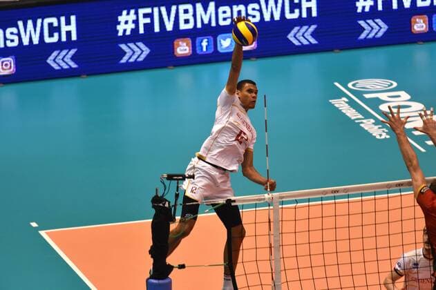 Volleyball, WM-Qauli, Frankreich - Deutschland Stephen Boyer (france) VOLLEY-BALL : France vs Allemagne - Tournoi de qualificatif au championnat du monde - 28 05 2017 FredericChambert Panoramic 