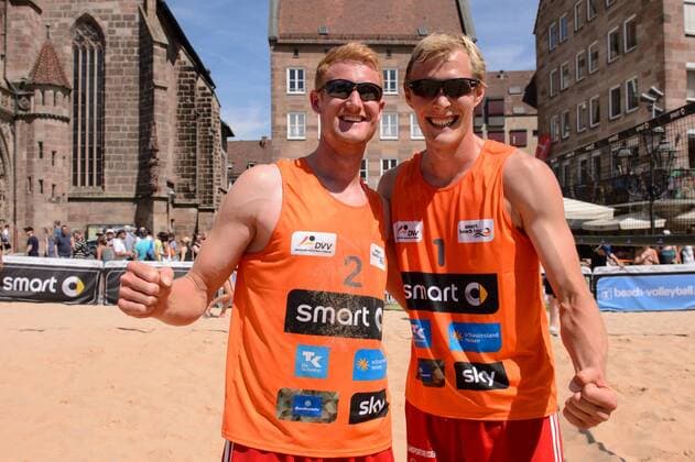 smart super cup Nürnberg; Smart Beach Tour 2017; Philipp Arne Bergmann Yannick Harms vs. Manuel Lohmann Julius Thole +++ Nürnberg Germany xConnyxKurth HOCHxZWEIx