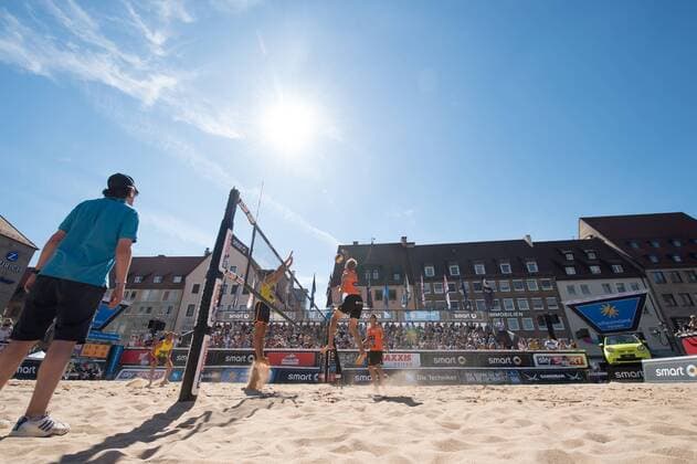 smart super cup Nürnberg; Smart Beach Tour 2017; Alexander Walkenhorst Sven Winter vs. Manuel Lohmann Julius Thole +++ + Nürnberg Germany xConnyxKurth HOCHxZWEIx