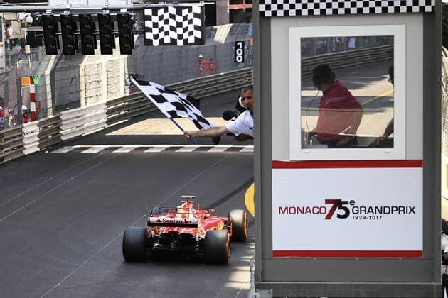 Carrera del GP de F1 de Mónaco en el circuito de Monte Carlo. En la imagen, Sebastian Vettel. Race of Monaco F1 GP at Monte Carlo circuit. In this picture, Sebastian Vettel. xRUBIOx  RV RACING PRESS