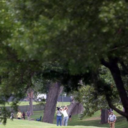 May 28, 2017 - Fort Worth, TX, USA - Danny Lee hits off the 5th fairway in the final round of the Dean & DeLuca Invitational golf tournament on Sunday, May 28, 2017 at Colonial Country Club in Fort Worth, Texas. Dean & DeLuca Invitational golf tournament - Round 4 - ZUMAm67_ 20170528_zaf_m67_071 Copyright: xRichardxW.xRodriguezx