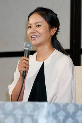 Japanese golfer Ai Miyazato, a nine-time winner on the U.S. LPGA Golf Damen Tour, speaks during a news conference in May 29, 2017, Tokyo, Japan. Former World No. 1, Miyazato, announced that she intends to retire at the end of the 2017 LPGA Tour season. Noxthirdxpartyxsales  (78828146st)