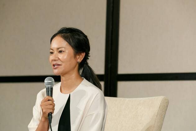 Japanese golfer Ai Miyazato, a nine-time winner on the U.S. LPGA Golf Damen Tour, speaks during a news conference in May 29, 2017, Tokyo, Japan. Former World No. 1, Miyazato, announced that she intends to retire at the end of the 2017 LPGA Tour season. Noxthirdxpartyxsales  (78828161st)