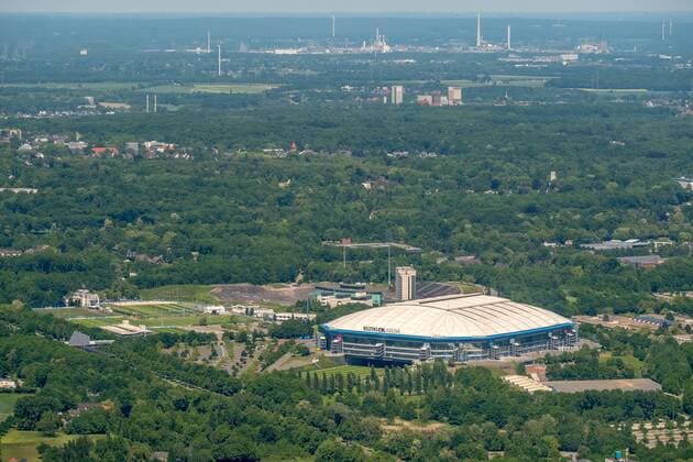 VELTINS-Arena, Schalke-Stadion, erste Bundeliga, Bundesligastadion, premier league, Schalker Feld, Gelsenkirchen, Ruhrgebiet, Nordrhein-Westfalen, Deutschland !ACHTUNGxMINDESTHONORARx60xEURO!