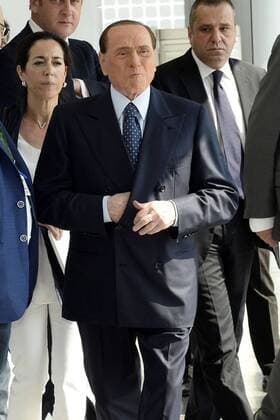 Fußball, Italien, Moratti und Berlusconi überreichen sich Trikots beim Ehrenpreis Rosa Camuna Db Milano 30 05 2017 - premio Rosa Camuna foto Daniele Buffa Image nella foto: Silvio Berlusconi 