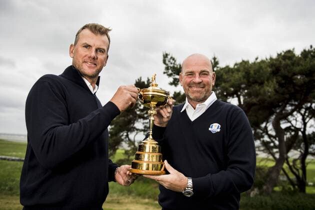 170531 Robert Karlsson utses till vicekapten för det europeiska laget i Ryder Cup av kaptenen Thomas Björn inför Nordea Masters den 31 maj 2017 i Barsebäck.  Copyright: PETTERxARVIDSON BB170531PA068