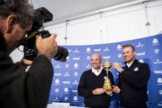170531 Ryder Cup av kaptenen Thomas Björn utser Robert Karlsson till vicekapten för det europeiska laget i Ryder Cup inför Nordea Masters den 31 maj 2017 i Barsebäck.  Copyright: PETTERxARVIDSON BB170531PA071