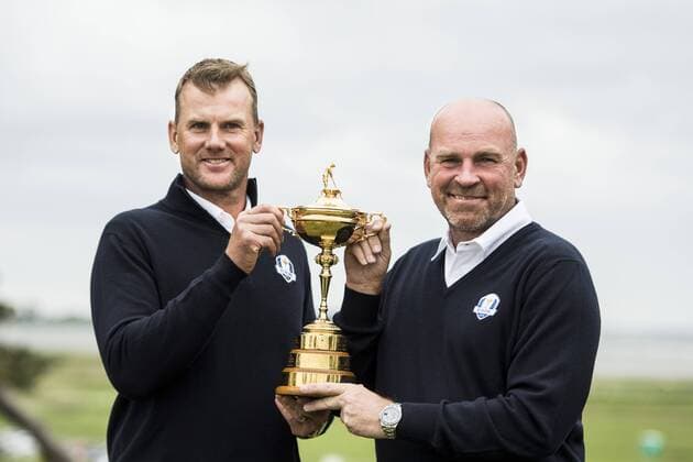 170531 Robert Karlsson utses till vicekapten för det europeiska laget i Ryder Cup av kaptenen Thomas Björn inför Nordea Masters den 31 maj 2017 i Barsebäck.  Copyright: PETTERxARVIDSON BB170531PA080