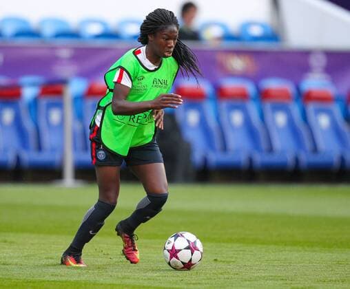 May 31st 2017, Cardiff City Stadium, Cardiff, Wales; Womens Champions League Final Training Session; Lyon ladies versus Paris Saint-Germain ladies; Aminata Diallo of Paris Saint-Germain during tonights training session xPaulxJenkinsx  ActionPlus11885732