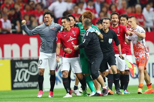 Urawa Red Diamonds team group Mannschaftsbild Totale MAY 31, 2017 - Football Soccer : AFC Champions League 2017 Round 16 between Urawa Reds 3-0 Jeju United FC at Saitama Stadium 2002, Saitama, Japan. Noxthirdxpartyxsales  (mrva144439)