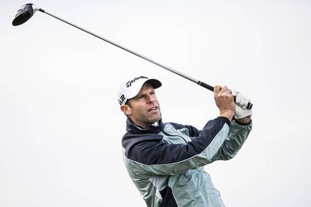 170601 Bradley Dredge, Wales under dag ett av golftävlingen Nordea Masters den 1 juni 2017 i Barsebäck.  Copyright: PETTERxARVIDSON BB170601PA017