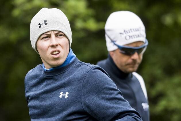 170601 Matthew Fitzpatrick, England och Henrik Stenson, Sverige under dag ett av golftävlingen Nordea Masters den 1 juni 2017 i Barsebäck.  Copyright: PETTERxARVIDSON BB170601PA098