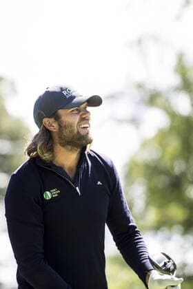 170601 Johan Carlsson, Sverige under dag ett av golftävlingen Nordea Masters den 1 juni 2017 i Barsebäck.  Copyright: PETTERxARVIDSON BB170601PA175
