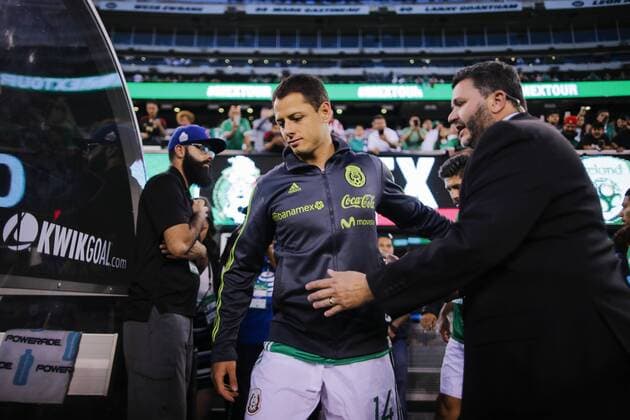 Mexican player Javier Chicharito Hernández get on the court during a friendly match between Mexico and Ireland, held at the MetLife stadium in East Rutherford, New Jersey, USA, on 1 June 2017. MEXICO - IRELAND !ACHTUNG: NUR REDAKTIONELLE NUTZUNG!  Copyright: xEduardoxMunozxAlvarezx NJ001 20170602-636319775102269806