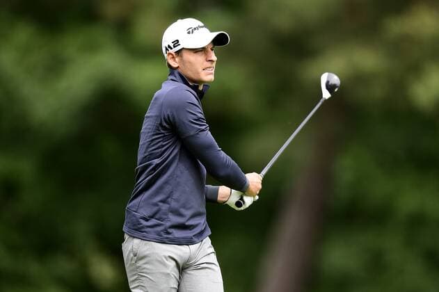 170602 Joakim Lagergren, Sverige, under dag tva av golftävlingen Nordea Masters den 2 juni 2017 i Barsebäck.  Copyright: PETTERxARVIDSON BB170602PA018