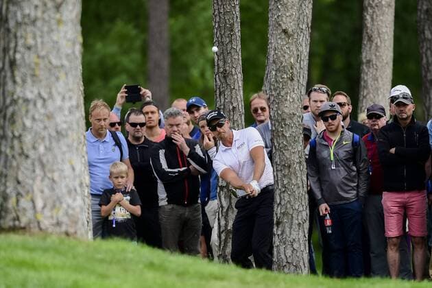 170603 Henrik Stenson, Sverige, under dag tre av golftävlingen Nordea Masters den 3 juni 2017 i Barsebäck.  Copyright: PETTERxARVIDSON BB170603PA001