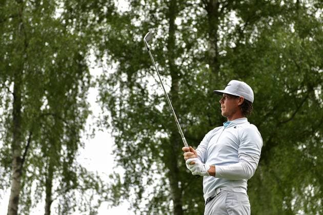 170603 Kristoffer Broberg, Sverige, under dag tre av golftävlingen Nordea Masters den 3 juni 2017 i Barsebäck.  Copyright: PETTERxARVIDSON BB170603PA010
