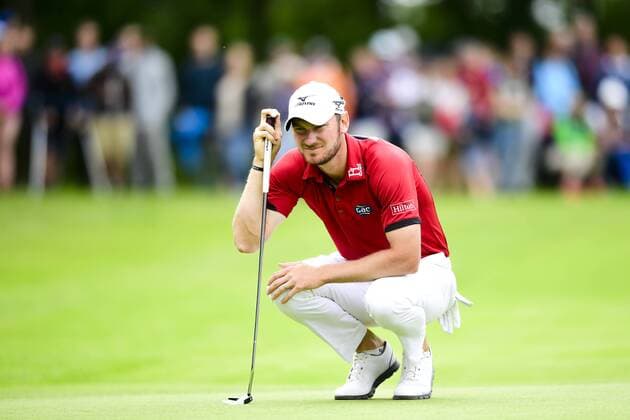 Golf, Nordea Masters 170603 Chris Wood, England under dag tre av golftävlingen Nordea Masters den 3 juni 2017 i Barsebäck.  Copyright: PETTERxARVIDSON BB170603PA035