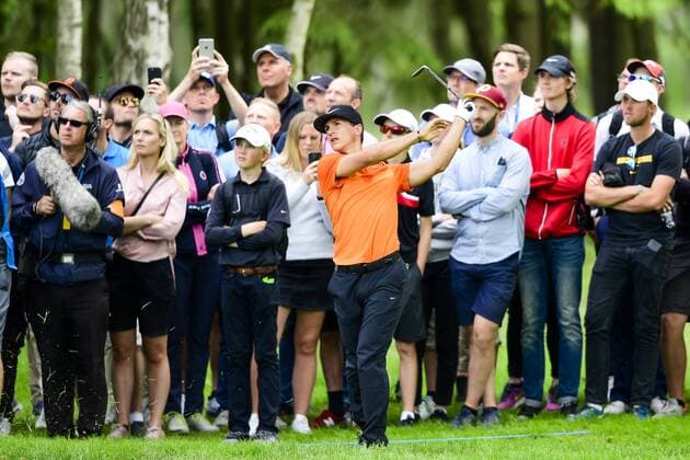 Golf, Nordea Masters 170603 Thorbjörn Olesen, Danmark under dag tre av golftävlingen Nordea Masters den 3 juni 2017 i Barsebäck.  Copyright: PETTERxARVIDSON BB170603PA039
