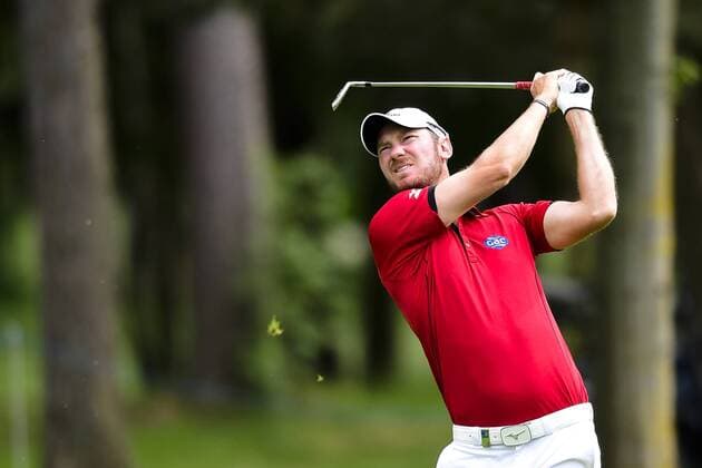 Golf, Nordea Masters 170603 Chris Wood, England under dag tre av golftävlingen Nordea Masters den 3 juni 2017 i Barsebäck.  Copyright: PETTERxARVIDSON BB170603PA042
