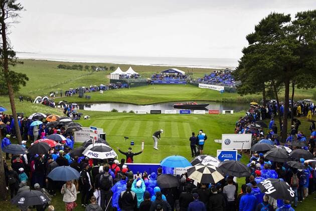 170604 Alex Noren, Sverige under dag fyra av golftävlingen Nordea Masters den 4 juni 2017 i Barsebäck.  Copyright: PETTERxARVIDSON BB170604PA011