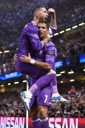 Mg Cardiff (Galles) 03 06 2017 - finale Champions League Juventus-Real Madrid foto Matteo Gribaudi Image nella foto: esultanza gol Cristiano Ronaldo 