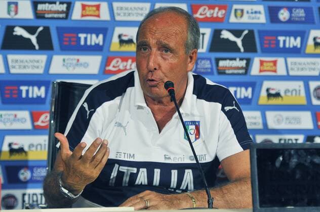 Italy: Giampiero Ventura press conference PK Pressekonferenz Italy s head coach Giampiero Ventura during the press conference at the Coverciano Training Center. The Italian national team Nationalteam will face in a friendly match the Uruguay national team in Nice on 7th June 2017 and Liechtenstein in Udine on 11th June 2017, match valid for FIFA World Cup WM Weltmeisterschaft Fussball Russia 2018 Qualifiers Europe Group G.  GiacomoxMorinix xPacificxPress