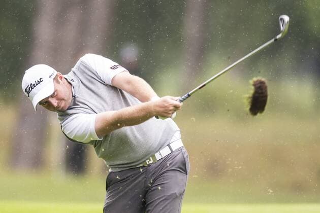 170604 Max Orrin, England under dag fyra av golftävlingen Nordea Masters den 4 juni 2017 i Barsebäck.  Copyright: PETTERxARVIDSON BB170604PA398