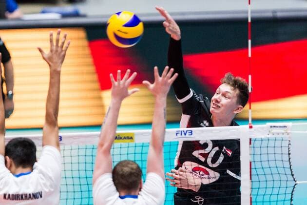 David Michel (20 AUT) playing the ball Frankfurt Main Copyright: xWuechner Eibner-Pressefotox EP_NWR