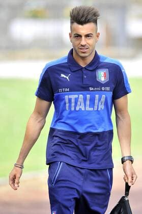 Italy: Italy s soccer team training session Italy s player Stephan El Shaarawy during the training session at the Coverciano Training Center. The Italian national team Nationalteam will face in a friendly match the Uruguay national team in Nice on 7th June 2017 and Liechtenstein in Udine on 11th June 2017, match valid for FIFA World Cup WM Weltmeisterschaft Fussball Russia 2018 Qualifiers Europe Group G.  GiacomoxMorinix xPacificxPress