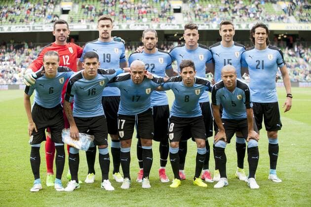 June 4, 2017 - Dublin, Ireland - Uruguay national football team poses for photo before the International Friendly Länderspiel match between Republic of Ireland and Uruguay at Aviva Stadium in Dublin, Ireland on June 4, 2017 Republic of Ireland defeats Uruguay 3-1. Republic of Ireland v Uruguay - International Friendly match  - ZUMAn230 20170604_zaa_n230_503 Copyright: xAndrewxSurmax
