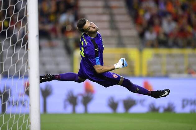 Jiri Pavlenka goalkeeper of Czech Republic in action during a FIFA International Friendly Länderspiel match between Belgium and Czech Republic at the King Baudouin Stadium on June 05, 2017 in Brussels, Belgium , 5 06 2017 FOOTBALL : Belgique vs Republique tcheque - Match amical - Bruxelles - 05 06 2017 Photonews Panoramic  700047285
