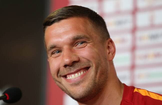 German football player Lukas Podolski during the press conference PK Pressekonferenz and poses for the media in Istanbul , Turkey on June 02, 2017. 