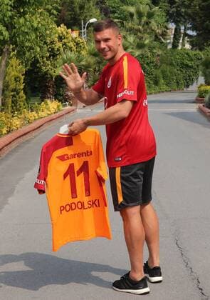 German football player Lukas Podolski during the press conference PK Pressekonferenz and poses for the media in Istanbul , Turkey on June 02, 2017. 