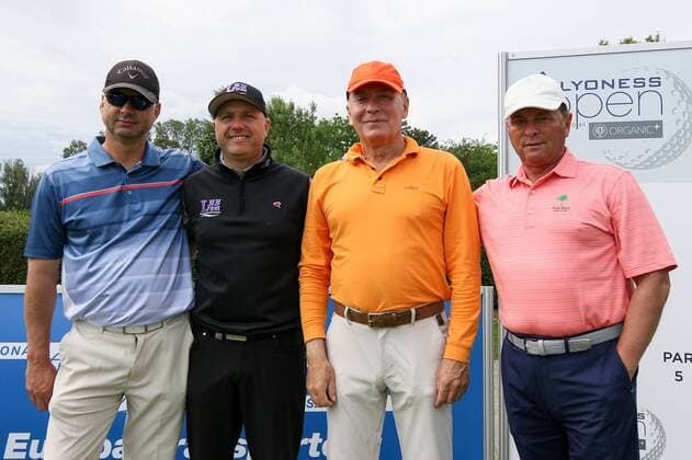 GOLF - PGA Golf Herren Lyoness Open 2017 ATZENBRUGG,AUSTRIA,07.JUN.17 - GOLF - PGA European Tour, Lyoness Open, Diamond Country Club, ProAm. Image shows Stoia Calin, Graeme Storm (ENG), Gabriel Stan and Ioan Popa. GEPAxpictures xMaticxKlansek