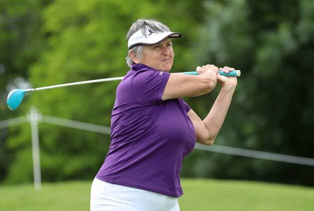 Bilder des Tages - SPORT GOLF - PGA Golf Herren Lyoness Open 2017 ATZENBRUGG,AUSTRIA,07.JUN.17 - GOLF - PGA European Tour, Lyoness Open, Diamond Country Club, ProAm, afternoon. Image shows Hiltrud Plach. GEPAxpictures xChristianxWalgram