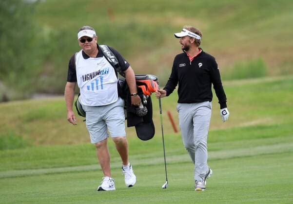 GOLF - PGA Golf Herren Lyoness Open 2017 ATZENBRUGG,AUSTRIA,07.JUN.17 - GOLF - PGA European Tour, Lyoness Open, Diamond Country Club, ProAm, afternoon. Image shows Joost Luiten (NED) with his caddy. GEPAxpictures xChristianxWalgram