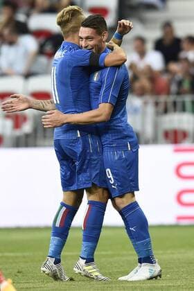 Db Nizza (Francia) 07 06 2017 - amichevole Italia-Uruguay foto Daniele Buffa Image nella foto: esultanza Italia autogol Jose Gimenez 