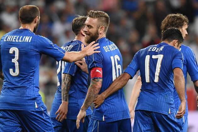 Mg Nizza (Francia) 07 06 2017 - amichevole Italia-Uruguay foto Matteo Gribaudi Image nella foto: esultanza gol Daniele De Rossi 