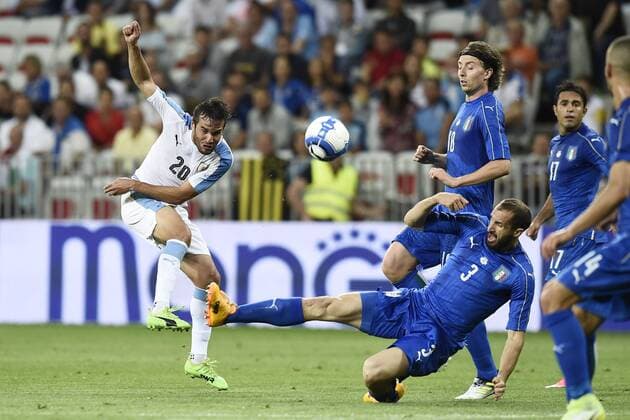 Db Nizza (Francia) 07 06 2017 - amichevole Italia-Uruguay foto Daniele Buffa Image nella foto: Alvaro Gonzales-Giorgio Chiellini 