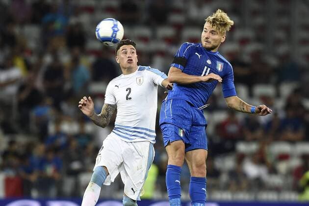 Db Nizza (Francia) 07 06 2017 - amichevole Italia-Uruguay foto Daniele Buffa Image nella foto: Ciro Immobile-Jose Gimenez 
