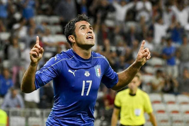 Joie - Martins Citadin Eder (Italie) FOOTBALL : Italie vs Uruguay - Match amical - Nice - 07 06 2017 NorbertScanella Panoramic 