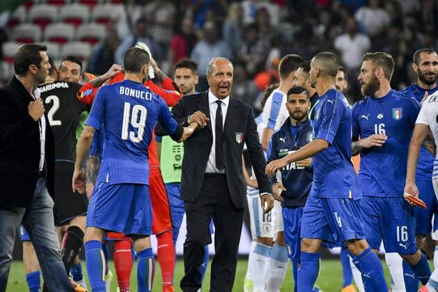 Fin de match - Gian Piero Ventura (entraineur Italie) FOOTBALL : Italie vs Uruguay - Match amical - Nice - 07 06 2017 NorbertScanella Panoramic 