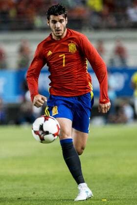 Alvaro Morata of Spain during the friendly match between Spain and Colombia at Nueva Condomina Stadium in Murcia, jun 07, 2017. Spain.  (20170607068)