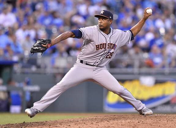 June 7, 2017 - Kansas City, MO, USA - Houston Astros relief pitcher Tony Sipp throws in the fourth inning against the Kansas City Royals at Kauffman Stadium in Kansas City, Mo., on Wednesday, June 7, 2017. Houston at Kansas City - ZUMAm67_ 20170607_zaf_m67_049 Copyright: xJohnxSleezerx