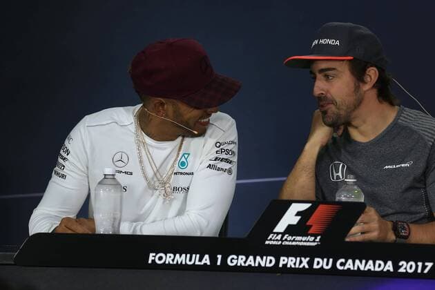 June 8th 2017, Montreal, Canada; Formula 1 Grand prix of Canada, driver press conference PK Pressekonferenz Lewis Hamilton - Mercedes AMG Petronas F1 Team and Fernando Alonso - McLaren Honda xLeannexBoonx  ActionPlus11888117