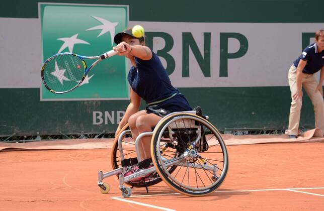 Yui Kamiji ( Japon ) TENNIS : Roland Garros 2017 - Internationaux de France - 08 06 2017 FedericoPestellini Panoramic 