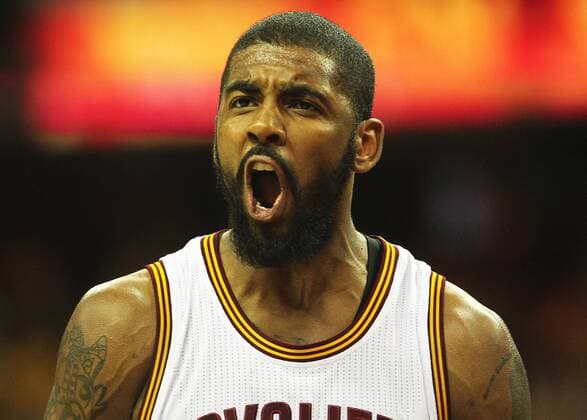 May 23, 2017 - Cleveland, Ohio, U.S. - Cleveland Cavaliers guard KYRIE IRVING celebrates a three-pointer while on a scoring run against the Boston Celtics during the third quarter in Game 4 of the Eastern Conference finals on Tuesday, at Quicken Loans Arena. NBA Basketball Herren USA Playoffs 2017: Cavaliers 112:99 Celtics - ZUMAm67_ 20170523_zaf_m67_053 Copyright: xLeahxKlafczynskix